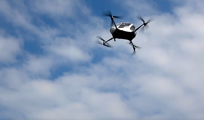 Photo of EHang 184 running flight test Photo of EHang 184 running flight test