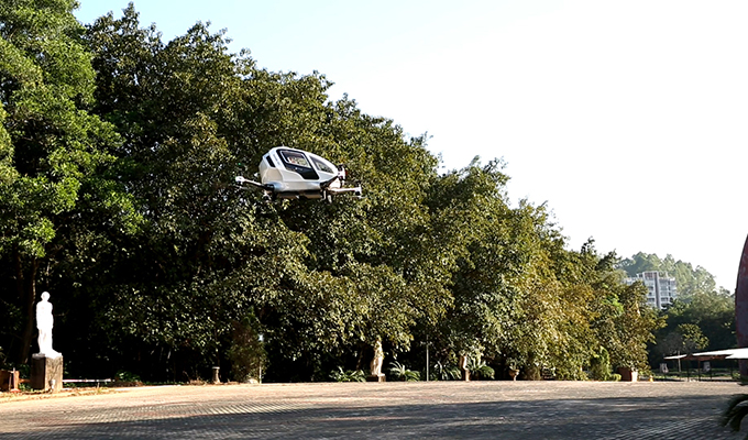 Photo of EHang 184 running flight test Photo of EHang 184 running flight test